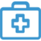 icon of a blue medical briefcase